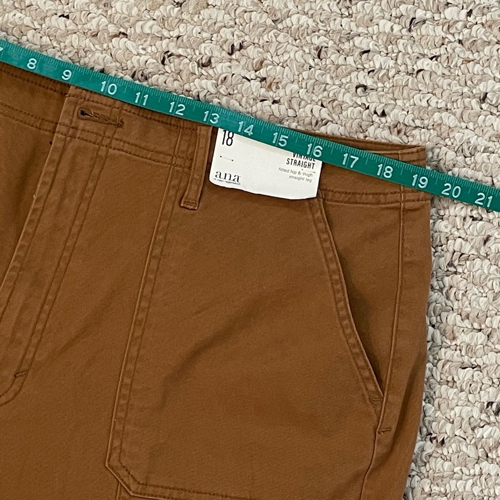 Ana pants high rise straight 18 brown NWT - Picture 8 of 10